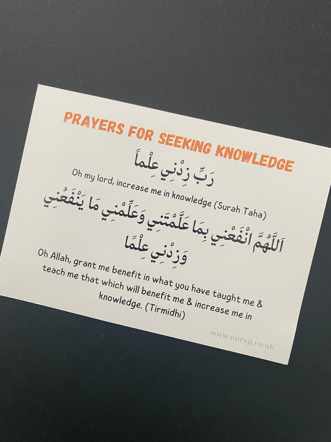 Islamic Positive Affirmation Card