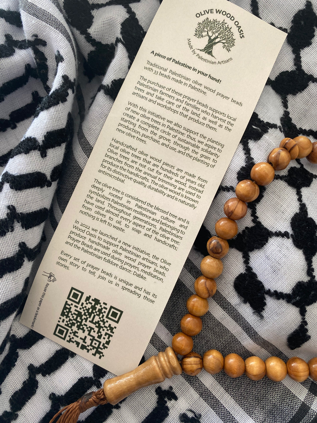 Handcrafted Olive Wood Prayer Beads from Palestine