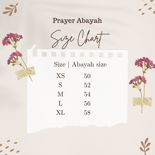 Prayer Abayah with plain sleeves